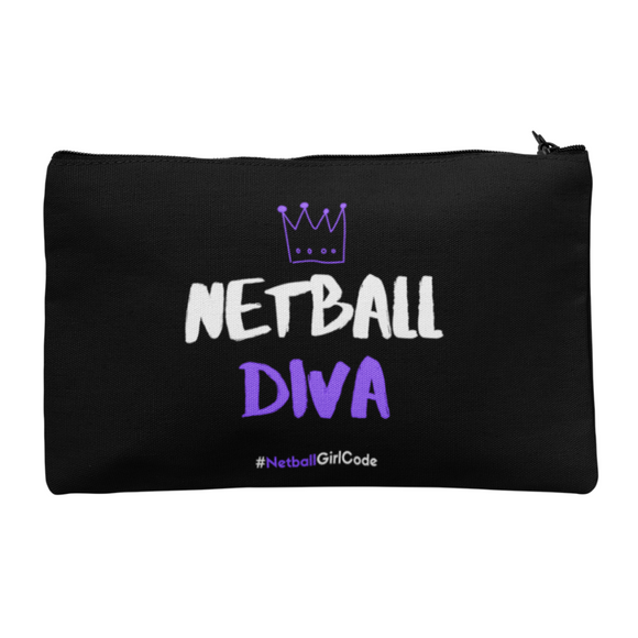 'Netball Diva' Accessories Bag-Bags-Netball Gifts-Netball Gifts and Clothing