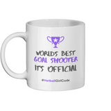 'World's Best Goal Shooter' 11oz Ceramic Netball Mug-Mugs & Drinkware-Netball Gifts-Netball Gifts and Clothing