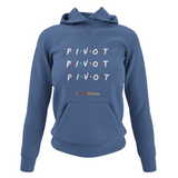 'Pivot Pivot Pivot' College Hoodie in Plus Sizes-Clothing-Netball Gifts-UK 20-Airforce Blue-Netball Gifts and Clothing