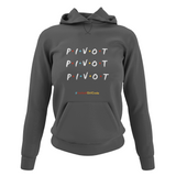 'Pivot Pivot Pivot' Netball College Hoodie-Netball Gifts-XS-Charcoal Grey-Netball Gifts and Clothing