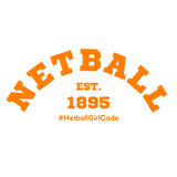 'Netball Varsity' Cropped College Hoodie-Clothing-Netball Gifts-XXS-Orange Writing-Netball Gifts and Clothing