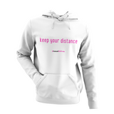 'Keep your distance' Kids Netball Hoodie-Clothing-Netball Gifts-Arctic White-Age 3-4-Netball Gifts and Clothing