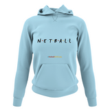 'Netball Friends' Netball College Hoodie-Netball Gifts-XS-Sky Blue-Netball Gifts and Clothing