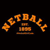 'Netball Varsity' Cropped College Hoodie-Clothing-Netball Gifts-XXS-Orange Writing-Netball Gifts and Clothing