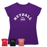 'Netball Varsity' Kids T-Shirt Dark-Clothing-Netball Gifts-Netball Gifts and Clothing