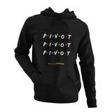 'Pivot Pivot Pivot' Kids Netball Hoodie-Clothing-Netball Gifts-Black-Age 3-4-Netball Gifts and Clothing