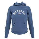 'Netball Varsity' College Hoodie-Clothing-Netball Gifts-XS-Airforce Blue-Netball Gifts and Clothing