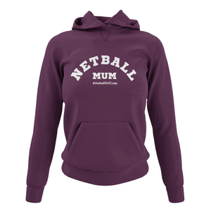 'Netball Mum' College Hoodie-Clothing-Netball Gifts-Netball Gifts and Clothing