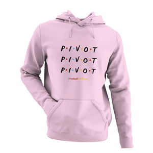 'Pivot Pivot Pivot' Kids Netball Hoodie-Clothing-Netball Gifts-Netball Gifts and Clothing