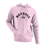 'Varsity' Kids Netball Light Hoodie-Clothing-Netball Gifts-Baby Pink-Age 3-4-Netball Gifts and Clothing