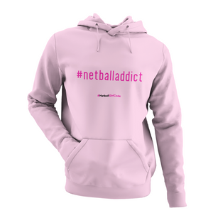 'Netball Addict' Kids Netball Hoodie-Clothing-Netball Gifts-Netball Gifts and Clothing