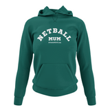 'Netball Mum' College Hoodie-Clothing-Netball Gifts-XS-Jade Green-Netball Gifts and Clothing