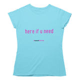 'Here if u Need' Kids T-Shirt-Clothing-Netball Gifts-Age 3-4-Atoll Blue-Netball Gifts and Clothing