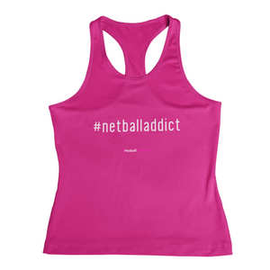 'Netball Addict' Fitness Vest-Clothing-Netball Gifts-Netball Gifts and Clothing