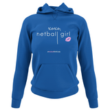 'xoxo Netball Girl' College Hoodie-Clothing-Netball Gifts-XS-Sapphire Blue-Netball Gifts and Clothing