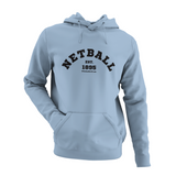 'Varsity' Kids Netball Light Hoodie-Clothing-Netball Gifts-Sky Blue-Age 3-4-Netball Gifts and Clothing