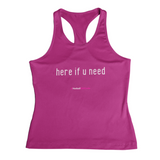 'Here if U Need' Fitness Vest-Clothing-Netball Gifts-XS-Hot Pink-Netball Gifts and Clothing