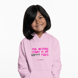 'Netball Court is my Happy Place' Kids Hoodie-Clothing-Netball Gifts-Netball Gifts and Clothing