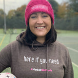 'Netball Addict' Hot Pink Knitted Beanie Bobble Hat-Homeware & Accessories-Netball Gifts-Netball Gifts and Clothing