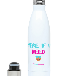 'Here if U Need Emoji' Netball Water Bottle 500ml-Water Bottles-Netball Gifts-Netball Gifts and Clothing