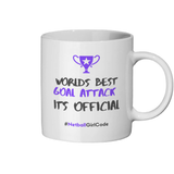 'World's Best Goal Attack' 11oz Ceramic Netball Mug-Mugs & Drinkware-Netball Gifts-Netball Gifts and Clothing