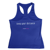 'Keep Your Distance' Kids Performance Netball Vest-Clothing-Netball Gifts-3-4-Royal Blue-Netball Gifts and Clothing