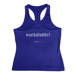'Netball Addict' Fitness Vest-Clothing-Netball Gifts-Netball Gifts and Clothing