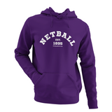 'Varsity' Kids Netball Hoodie-Clothing-Netball Gifts-Purple-Age 3-4-Netball Gifts and Clothing