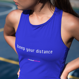 'Keep Your Distance' Fitness Vest-Clothing-Netball Gifts-Netball Gifts and Clothing