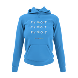 'Pivot Pivot Pivot' Netball College Hoodie-Netball Gifts-XS-Sapphire Blue-Netball Gifts and Clothing