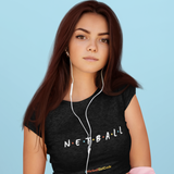 'Netball Friends' Women's Crop T-Shirt-Clothing-Netball Gifts-Netball Gifts and Clothing